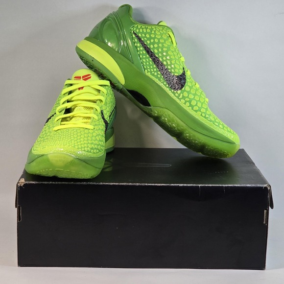 Nike Kobe 6 Protro Shoes Mens Size 9 Grinch Black Crimson CW2190-300 - Picture 1 of 14